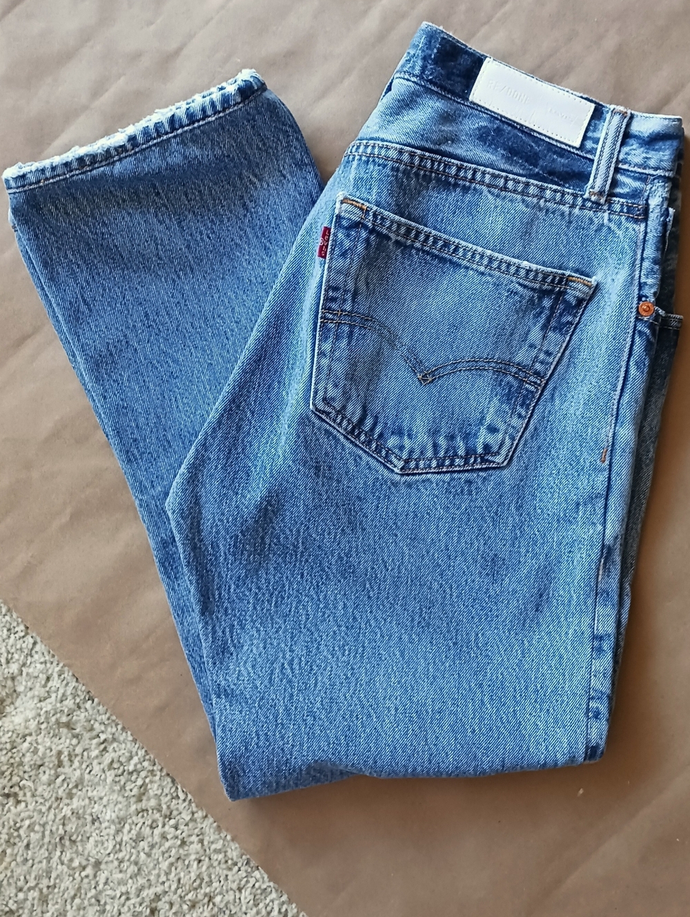 Re/Done Levi's High Rise Ankle Crop Jeans Size 30